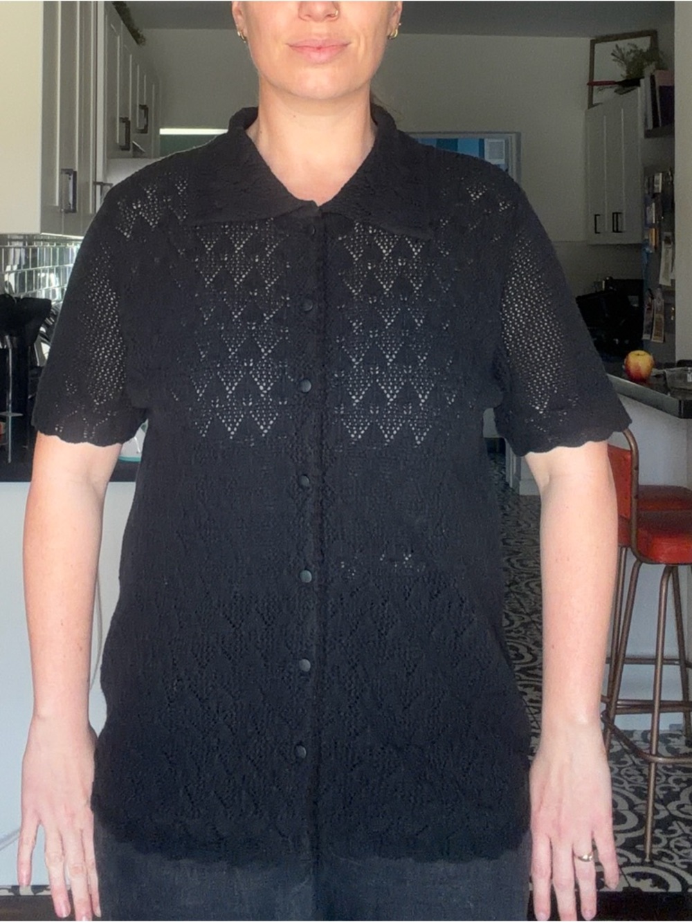 Vintage Parkhurst Black Short-Sleeve Knit